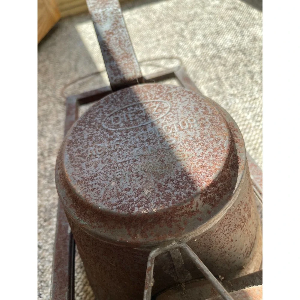 Antique 1900's Dietz Acme Track Walker Inspector Railroad Train Lamp Patina Rust